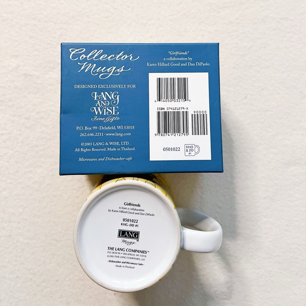 4/$22 Lang and Wise Girlfriends Collector Mug Blue Coffee Cup Karen Hillard Good - Picture 8 of 14